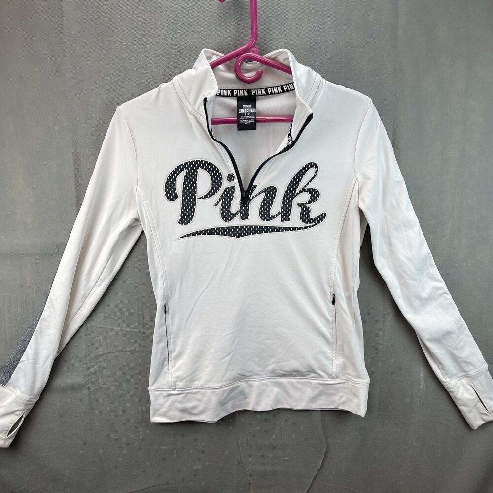 Pink Ultimate SIP by Victoria Secret Sz S/P Activewear Jacket Zip Pockets